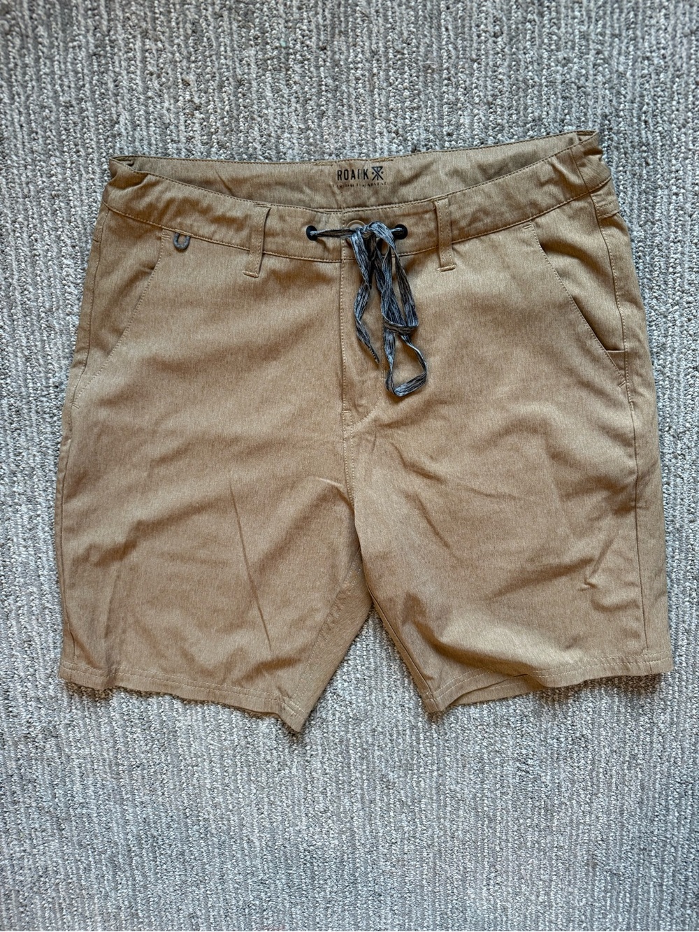 Roark Layover Trail Shorts Men’s 32 Brown Performance Travel Stretch Hybrid